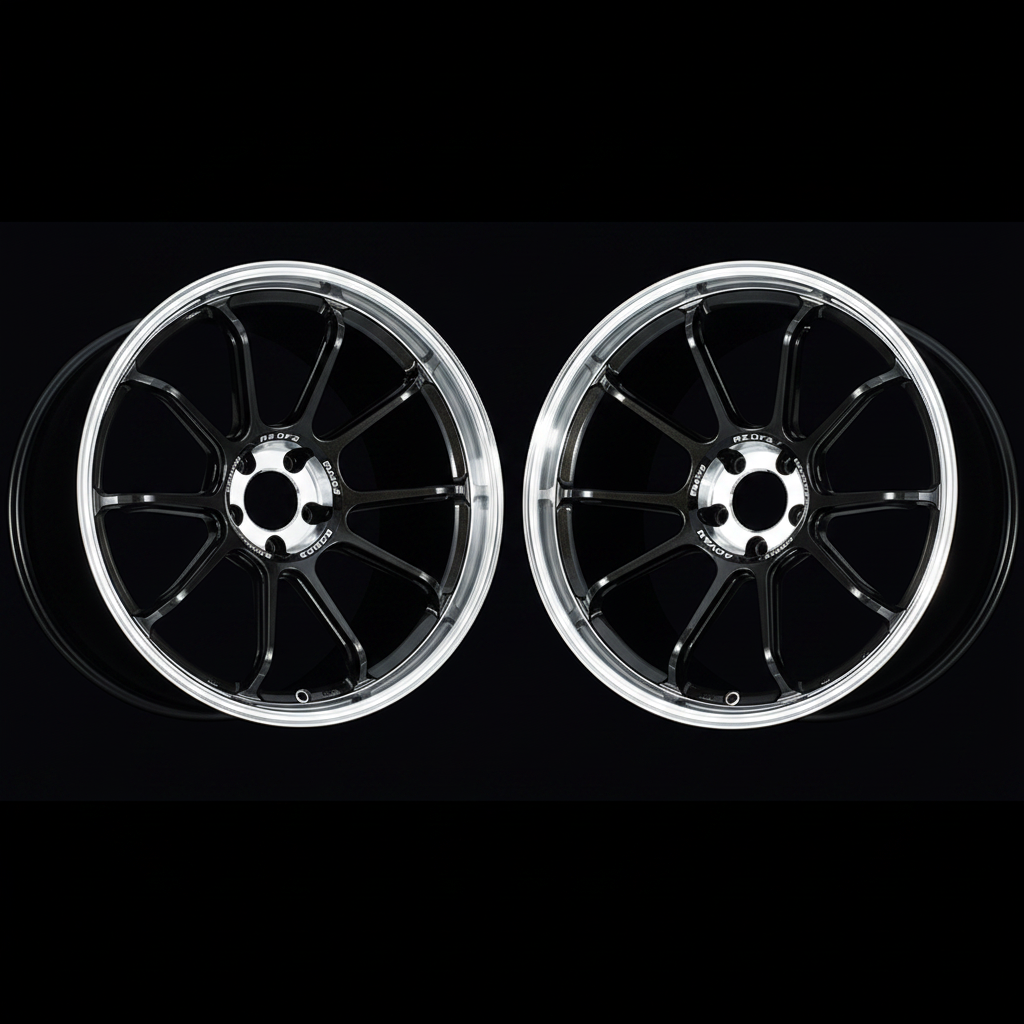 Advan | RZ-DF2 Diamond Cut & Racing Titanium Black | 5X100 | 19X8.5 +45 (Pair)
