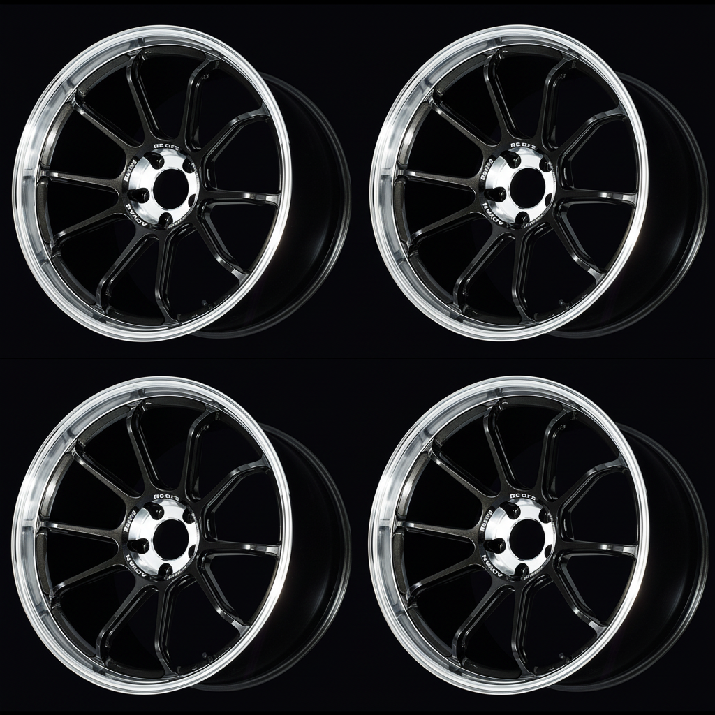 Advan | RZ-DF2 Diamond Cut & Racing Titanium Black | 5X112 | 19X8.5 +45 (Set)