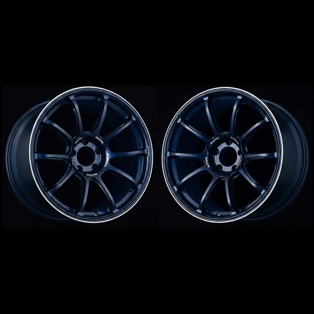 Advan | RZ-F2 Racing Titanium Blue & Ring | 5X100 | 18X9.5 +44 (Pair)