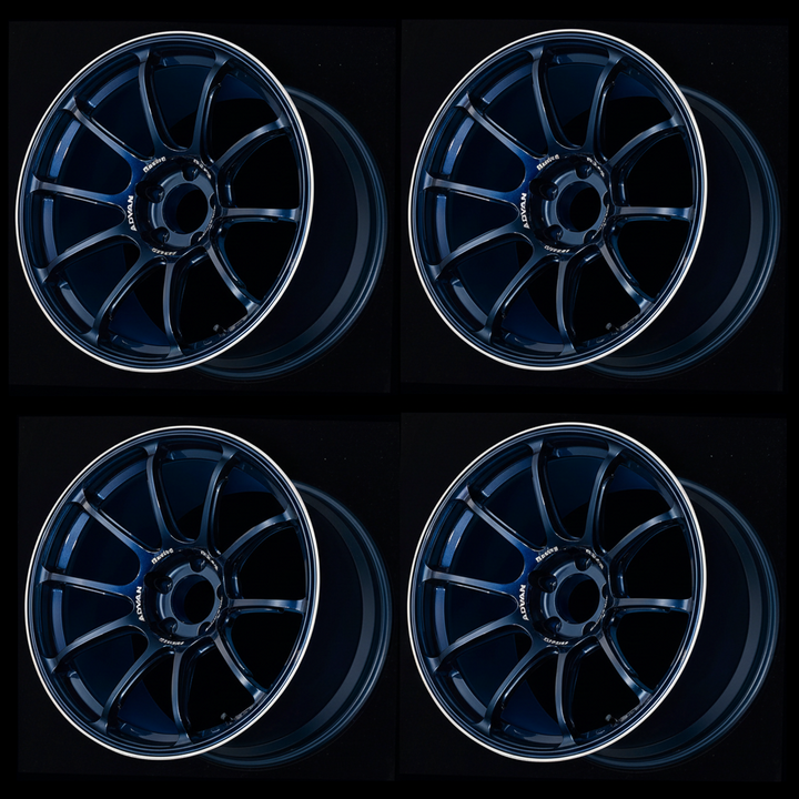 Advan | RZ-F2 Racing Titanium Blue & Ring | 5X100 | 18X8.5 +44 (Set)