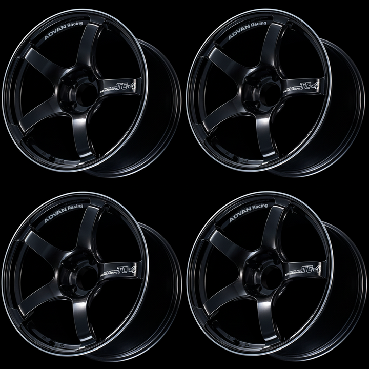 Advan | TC-4 Black Gunmetal & Ring | 4X100 | 17X7.5 +35 (Set)