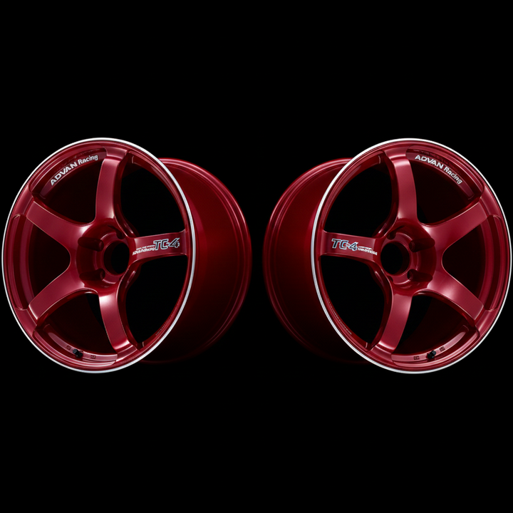Advan | TC-4 Racing Candy Red & Ring | 5X112 | 18X8.0 +42 (Pair)
