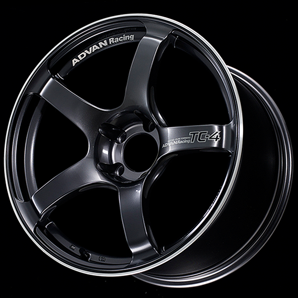 Advan | TC-4 Racing Gunmetal Black & Ring | 5X100 | 18X9.5 +45 (Pair)