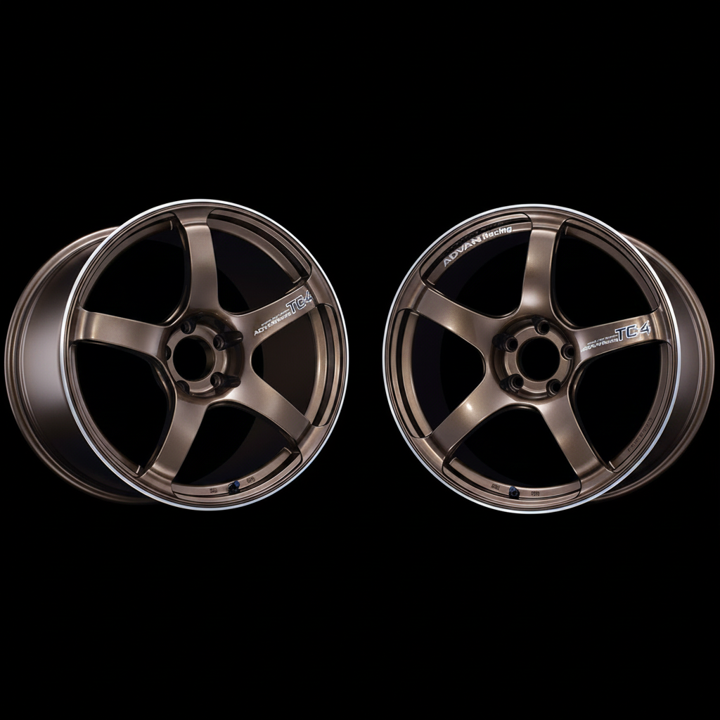 Advan | TC-4 Amber Bronze Metallic & Ring | 4X100 | 16X5.5 +45 (Pair)