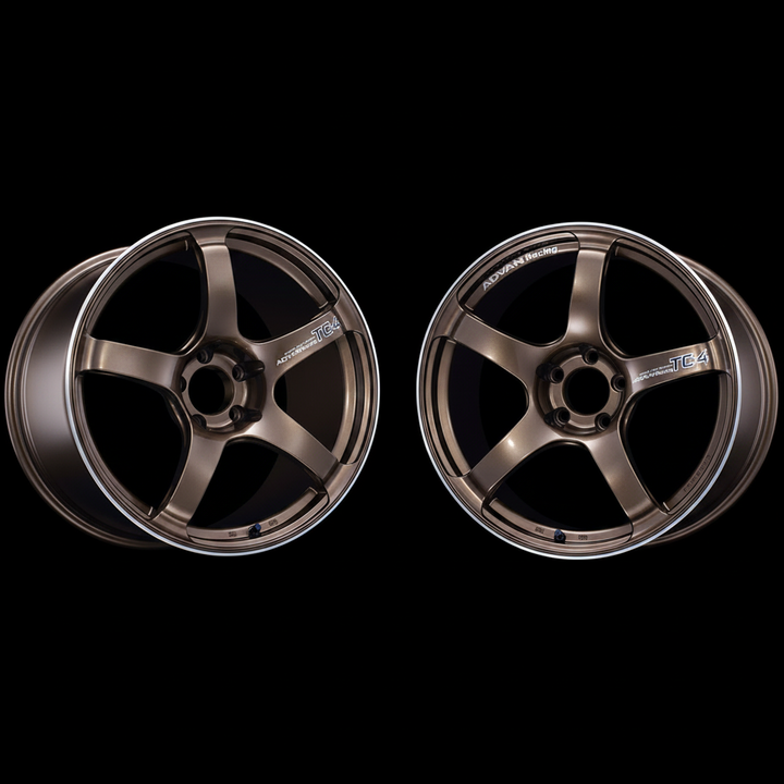 Advan | TC-4 Amber Bronze Metallic & Ring | 4X100 | 16X5.5 +45 (Pair)