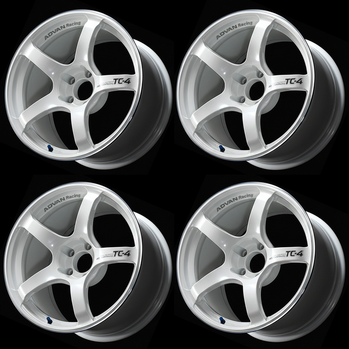 Advan | TC-4 Racing White Metallic & Ring | 4X100 | 18X7.0 +41 (Set)