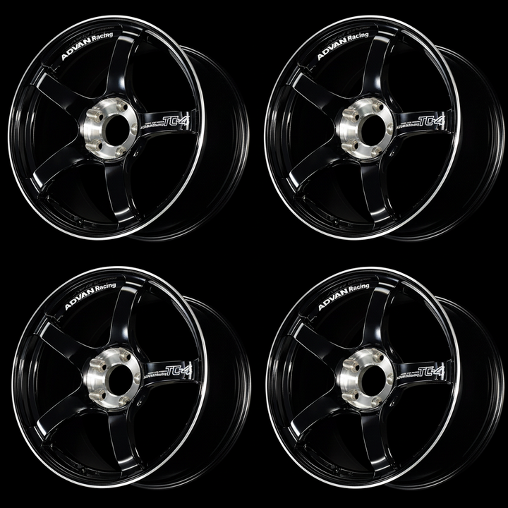 Advan | TC-4 SE Racing Gloss Black & Diamond Cut | 5X112 | 17X7.5 +43 (Set)