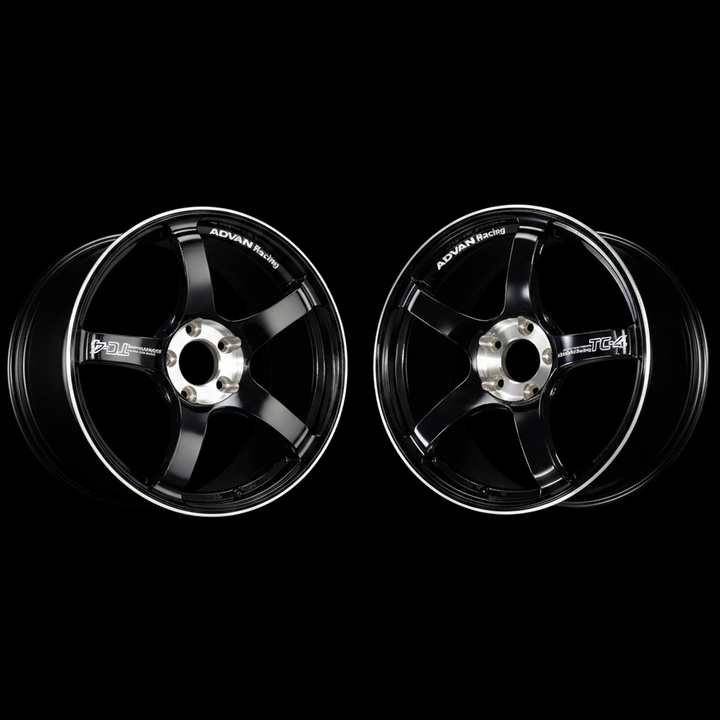 Advan | TC-4 SE Racing Gloss Black & Diamond Cut | 4X100 | 17X7.5 +35 (Pair)
