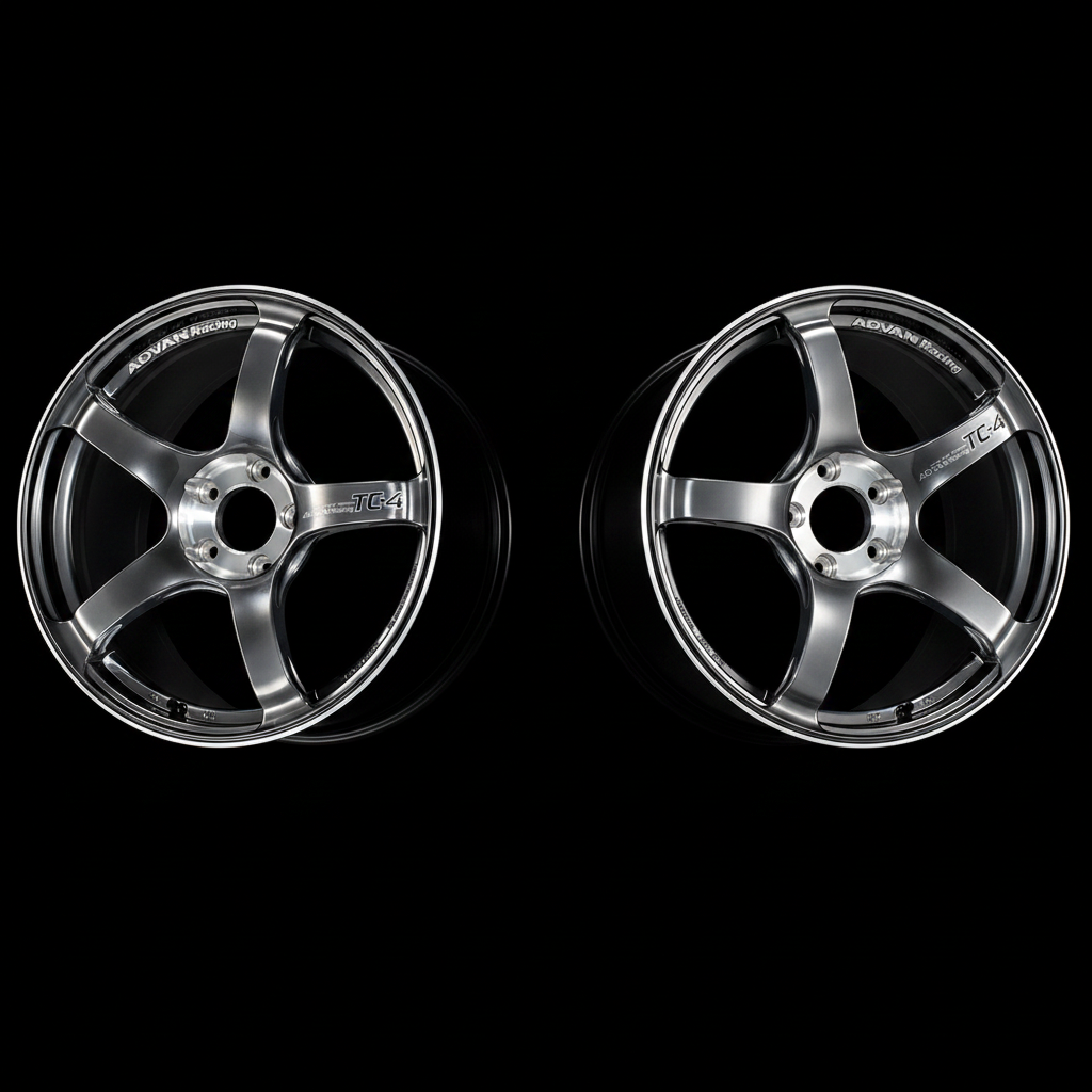 Advan | TC-4 SE Racing Hyper Black & Diamond Cut | 4X100 | 16X5.5 +45 (Pair)