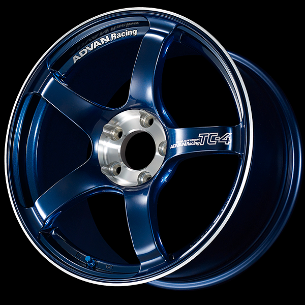 Advan | TC-4 SE Racing Indigo Blue & Diamond Cut | 4X100 | 17X7.5 +35 (Pair)