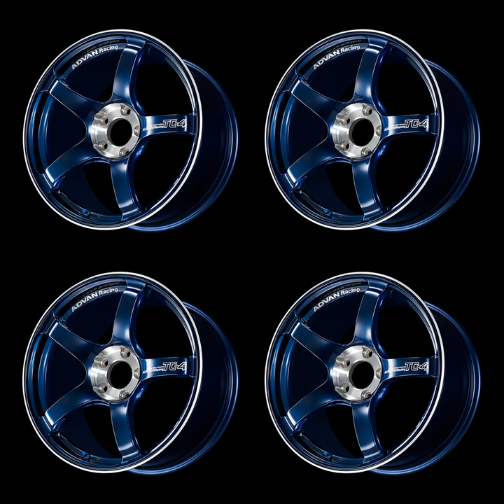Advan | TC-4 SE Racing Indigo Blue & Diamond Cut | 4X100 | 17X7.5 +35 (Set)